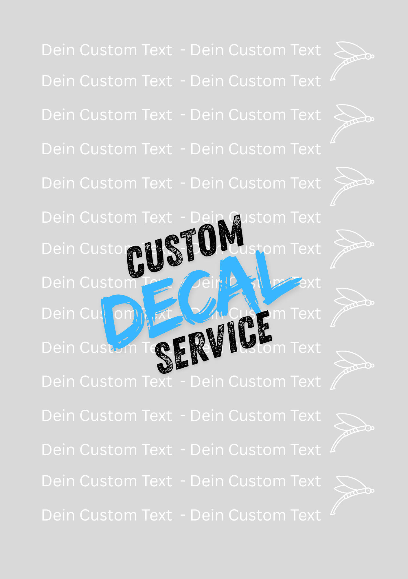 DINA4 Waterslide Decal Printing Service - White or black on transparent