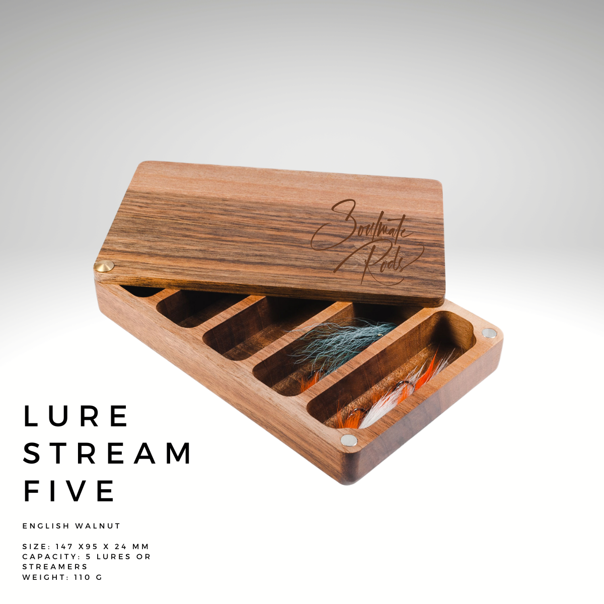 Soulmate Rods Small Stream Lure 5 - Spoon und Hardbait Box / Fliegenbox