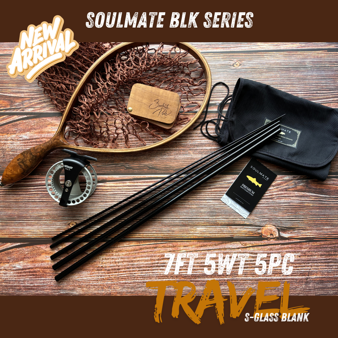 Soulmate Black Series 705 Fiberglas Packlight Travel Blank 7ft 5wt 5pc