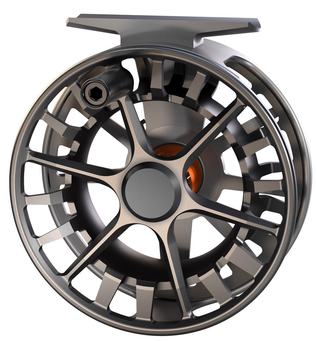 Waterworks Lamson Guru S -3+ Fliegenrolle Reel Blaze Gunsmoke