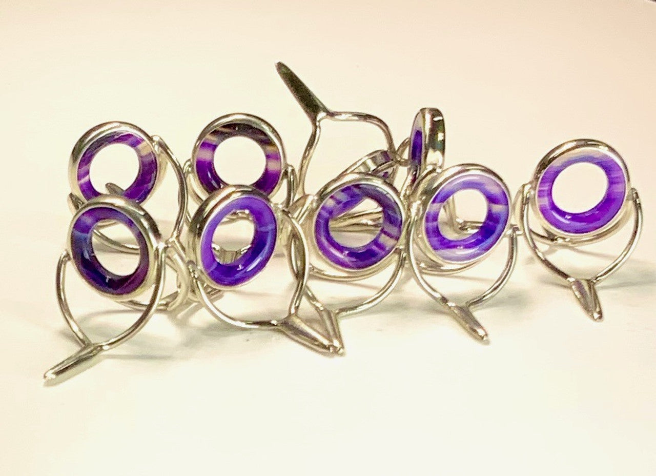 Struble USA Agate 10mm Ring - BANDED PURPLE