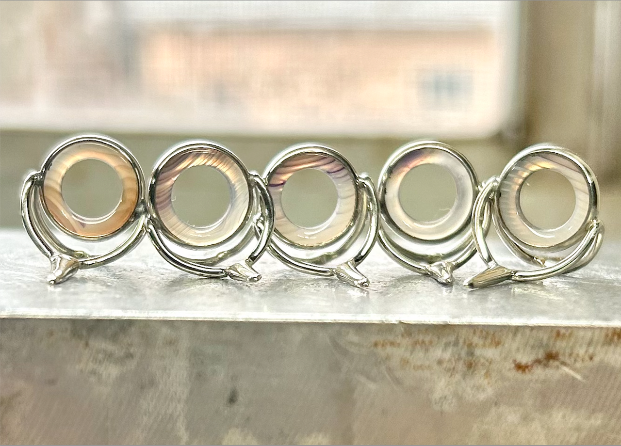 Struble USA Agate 10mm Ring - PLAIN PORCELAIN