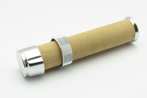 Porte-moulinet pour canne à mouche ultraléger avec capuchon et anneau de verrouillage - chromé