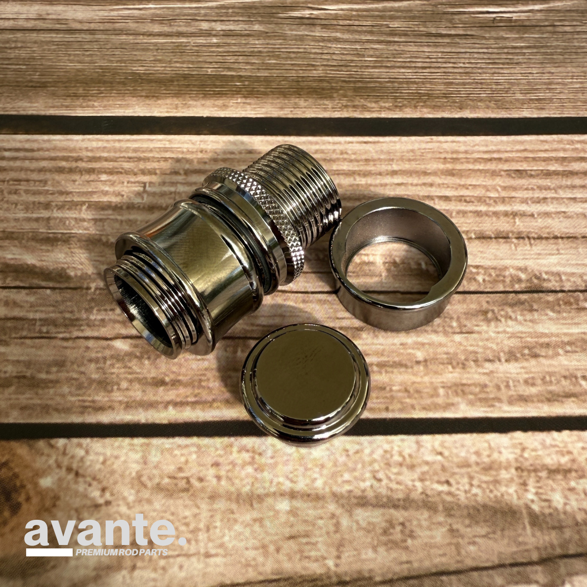 Avante HS 19 Uplock Bright Nickel Silber Fliegenruten Rollenhalter Hardware