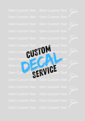 DINA4 Wasserschiebe Decal Druck Service - Weiß oder schwarz auf Transparent
