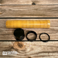 Porte-moulinet pour canne à mouche avec capuchon et anneau Downlock, incl. Insertion de loupe