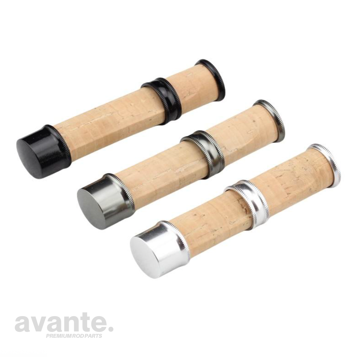 Ultralight Cap and Ring reel seat black incl. cork insert
