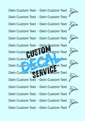 DINA4 Wasserschiebe Decal Druck Service - Weiß oder schwarz auf Transparent