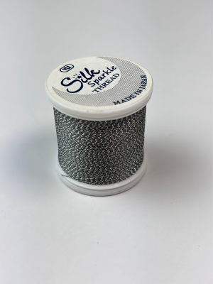 YLI Rutenbau Bindeseide Black Silver Sparkle 100m