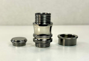 Porte-moulinet Struble U24 DNS Uplock pour canne à mouche, nickel foncé (matériel squelette uniquement)