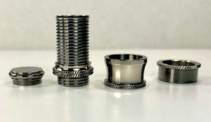 Porte-moulinet Struble U24 DNS Uplock pour canne à mouche, nickel foncé (matériel squelette uniquement)