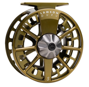 Waterworks Lamson Guru S -3+ Fliegenrolle Reel olive Green