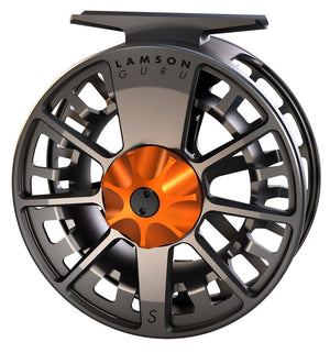 Waterworks Lamson Guru S -3+ Fliegenrolle Reel Blaze Gunsmoke