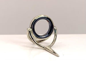 Struble USA Agate 10mm Ring - CERAMIC blued frame