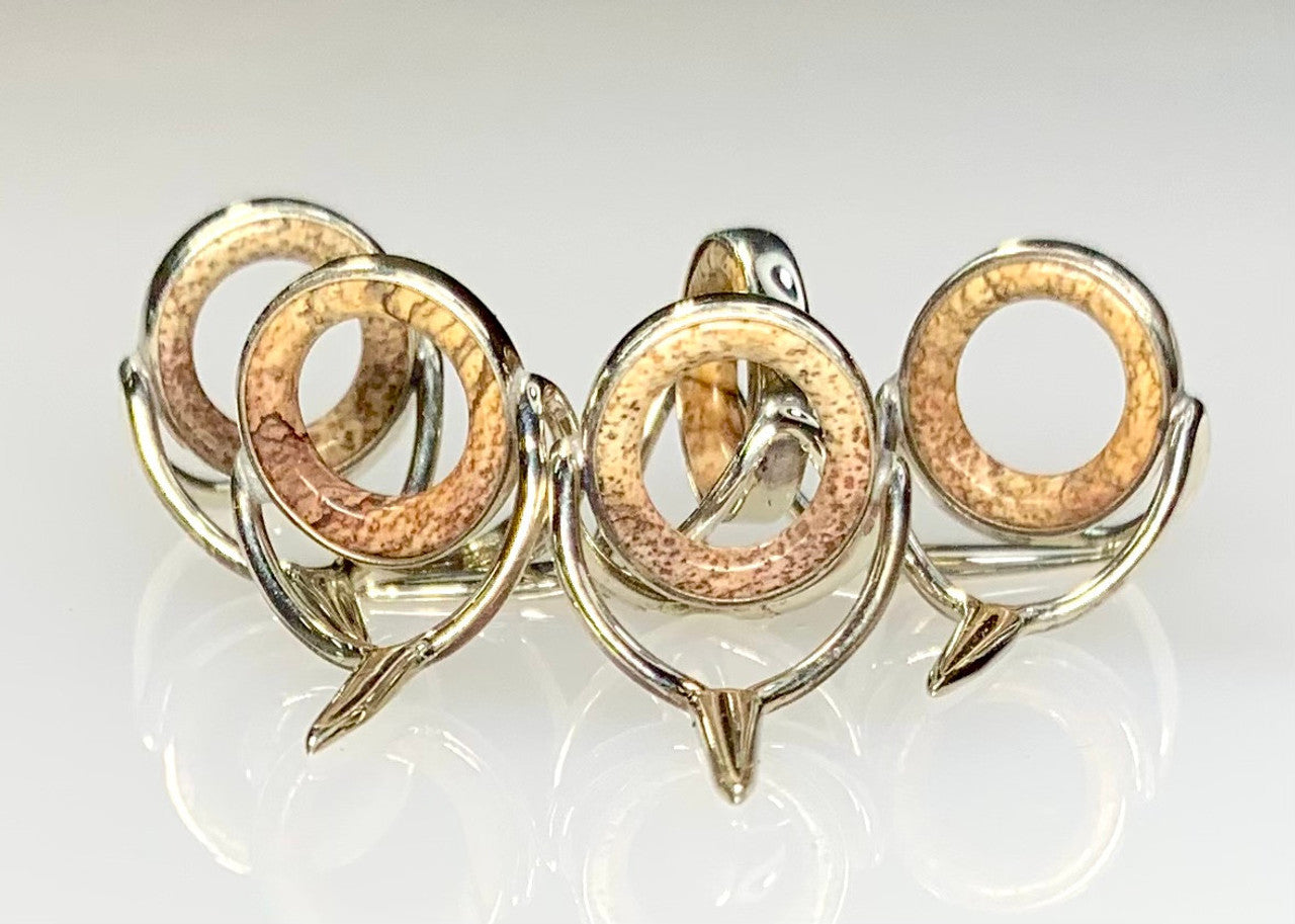 Struble USA natural Agate ring 9mm