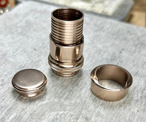 Porte-moulinet Struble U20 Uplock pour canne à mouche, nickel brillant (matériel squelettique uniquement)