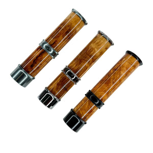 downlocking fly rod reel seats ZHUSROD | Down-Locking Seat | Solid Wood + Gold Anodized Aluminum | Ultra-Light 24g The WFS comes fully assembled with a natural hardwood insert and precision Down lock reel seats for