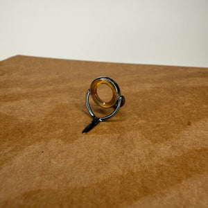 STRUBLE Natural Agate Ring - CORNED BROWN - Dark Nickle Frame