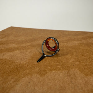 STRUBLE Natural Agate Ring - ORANGE SODA - Dark Nickle Frame