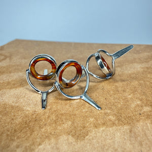 STRUBLE USA - CAMPARI SODA - Bright Nickle Frame 10mm Agate Guide Ring