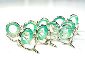 Struble USA Agate 10mm Ring - BANDED WINTER GREEN