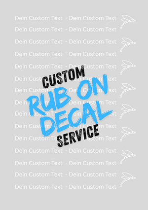 DINA4 RUB-ON Decal Druck Service - Weiß